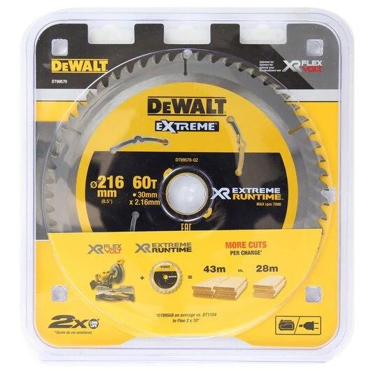 Pjovimo diskas DeWalt DT99570-QZ; 216x30 mm; Z60