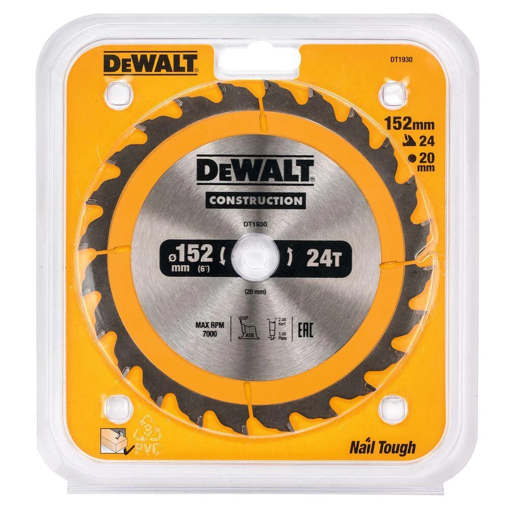 Pro Pjovimo diskas DeWalt DT1930-QZ; 152x20 mm; T24