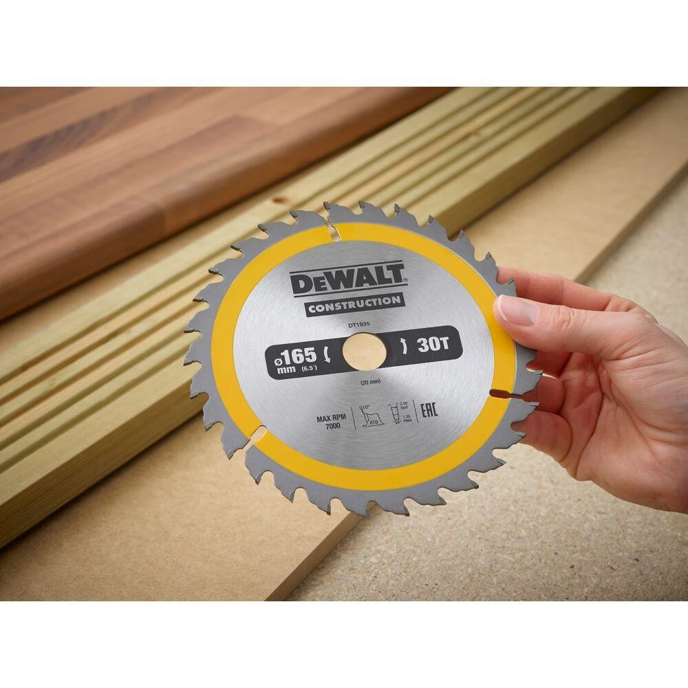 Pjovimo diskas DeWalt DT1935-QZ; 165x20 mm; Z30