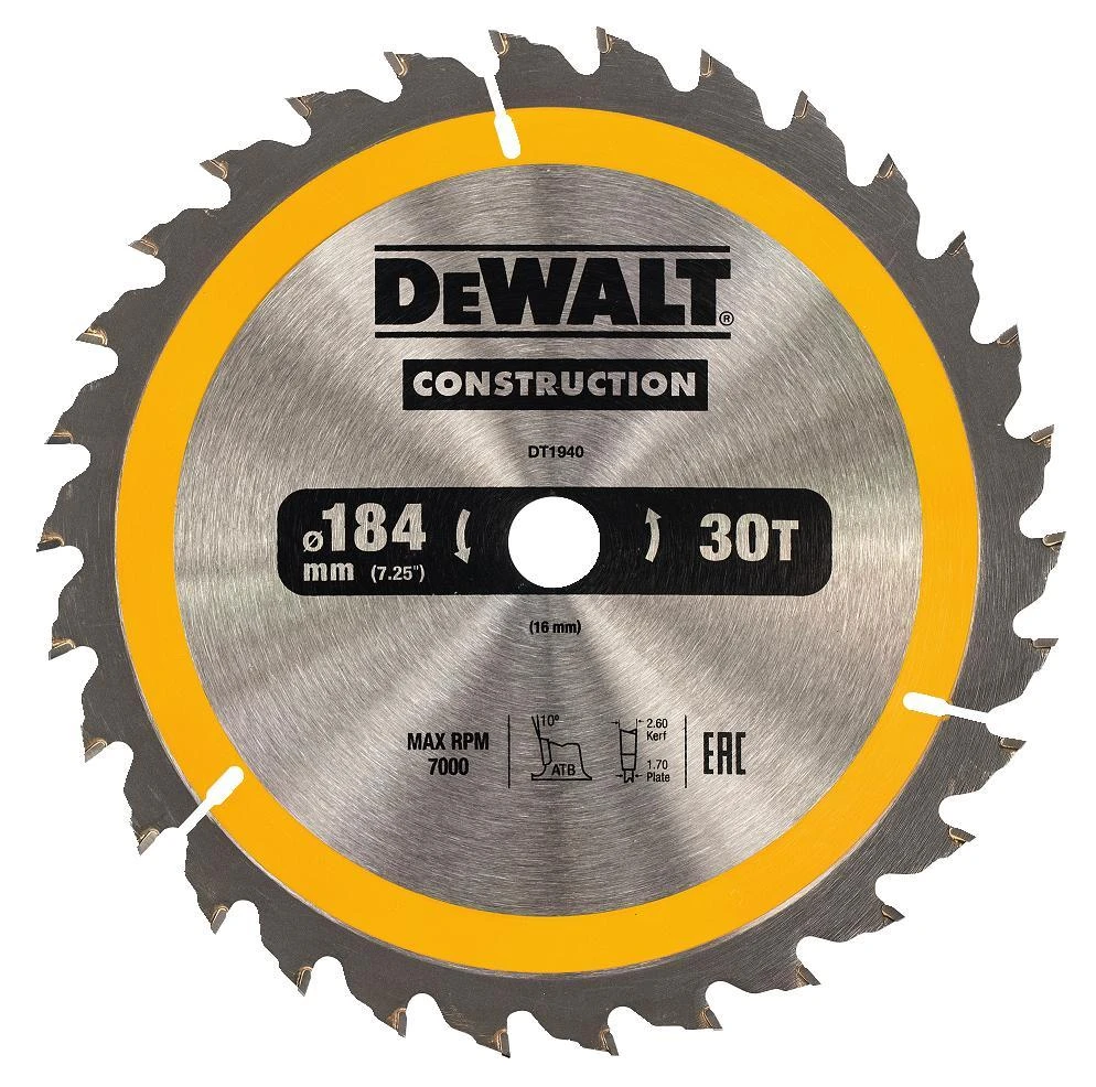 Pro Dewalt pjovimo diskas 184x16mmx30T - DT1940-QZ