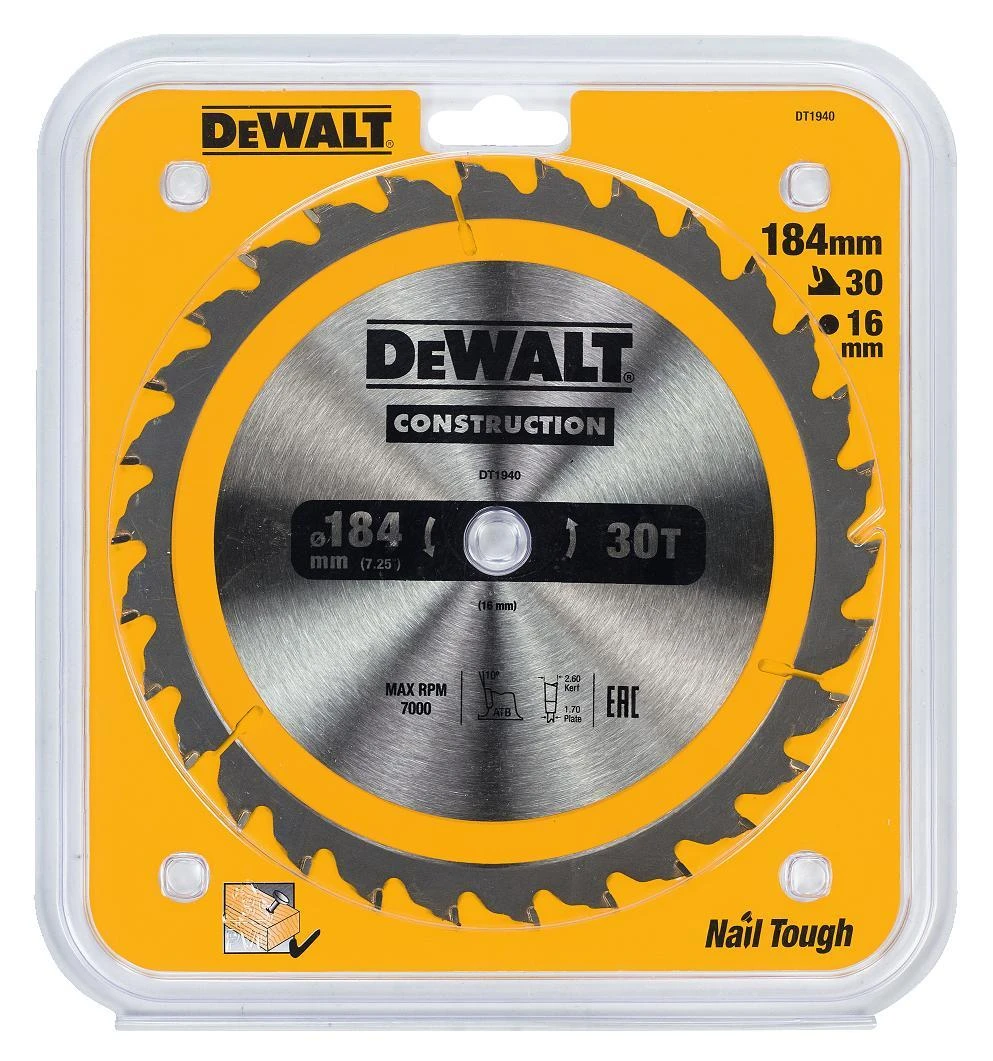 Pro Dewalt pjovimo diskas 184x16mmx30T - DT1940-QZ