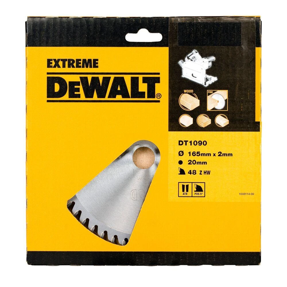 DEWALT pjovimo diskas 165x20mmx48z ATB