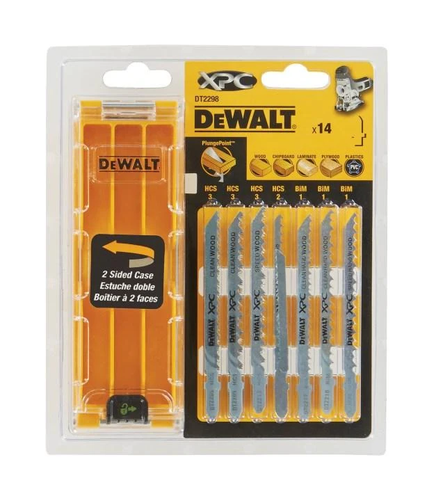 DEWALT JIGSAW BLED MIX 14 vnt. MEDIENA/LAMINATAS/PVC