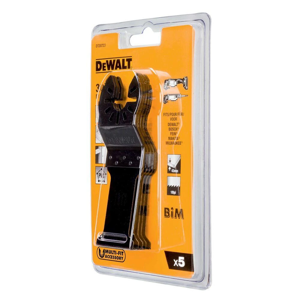 Stanley Įpjaunamasis pjūklelis DeWalt DT20723-QZ; 30x43 mm; 5 vnt.