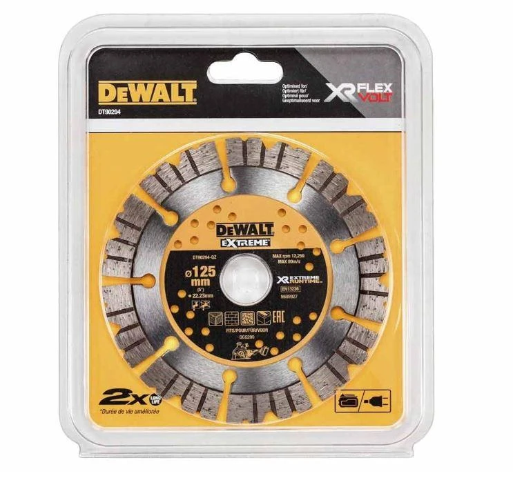 Stanley Deimantinis pjovimo diskas DeWalt Extreme; 125x2x22,23 mm
