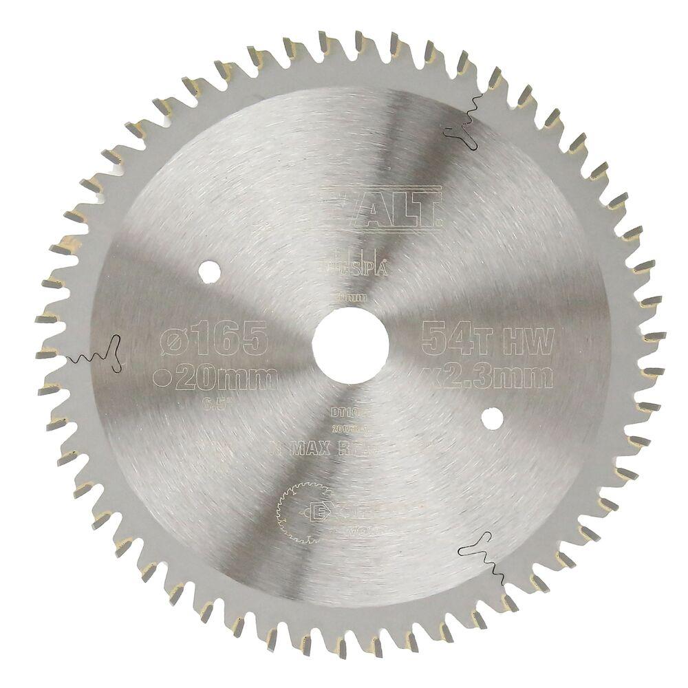 Pjovimo diskas medienai DeWalt; 165x2,3x20,0 mm; Z54; 0°
