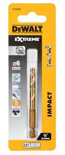 Grąžtas metalinis gręžtuvas HSS-TIN 9,0 mm Extreme DeWALT [DT50015-QZ]