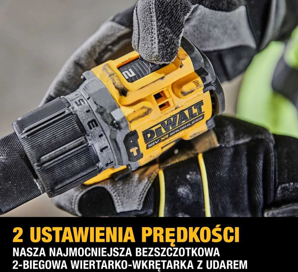 Smūginis gręžtuvas-suktuvas DeWalt DCD805P2T-QW; 18 V; 2x5,0 Ah akum.