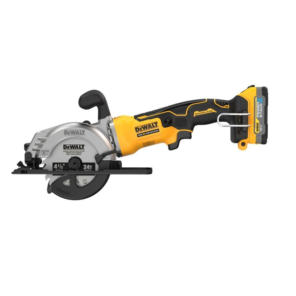 DeWalt diskinis pjūklas DCS571E1T 115 mm 18V Li-lon POWERSTACK 1x1,7Ah XR