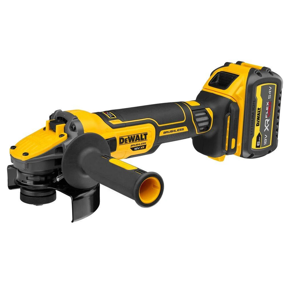 DEWALT kampinis šlifuoklis su FLEXVOLT baterija