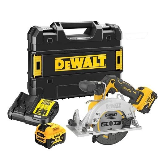 DeWalt diskinis pjūklas su priedais ir lagaminu