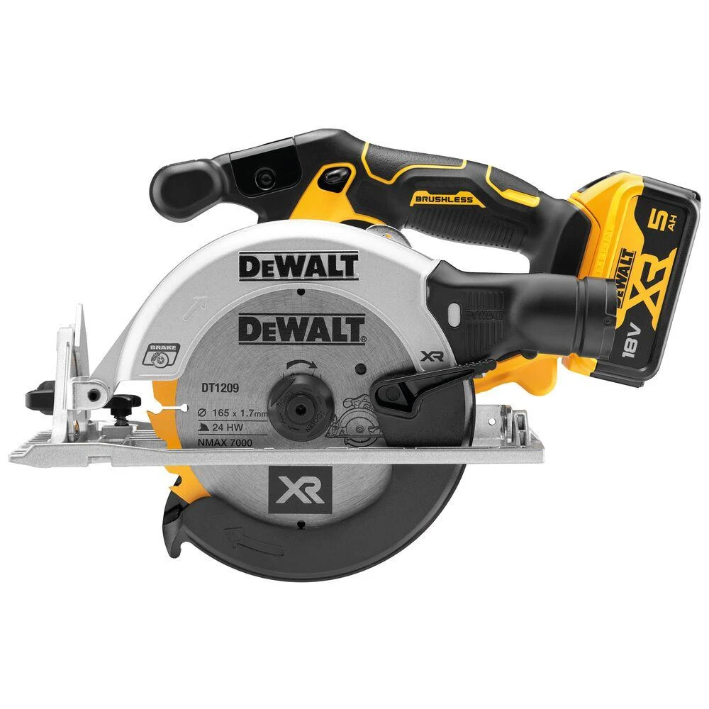 DEWALT Pjūklas 18V 165mm 2x5,0Ah DCS565P2