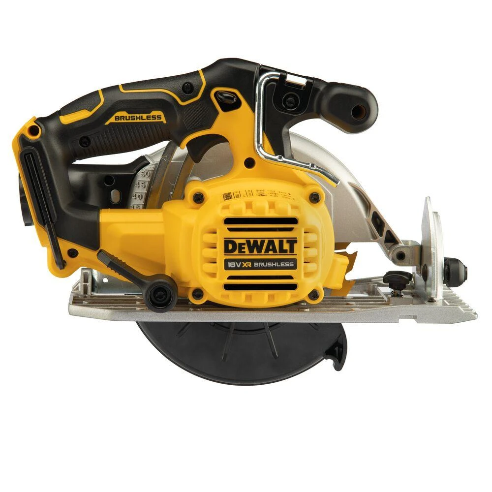 DeWalt DCS565N diskinis pjūklas, šoninis vaizdas