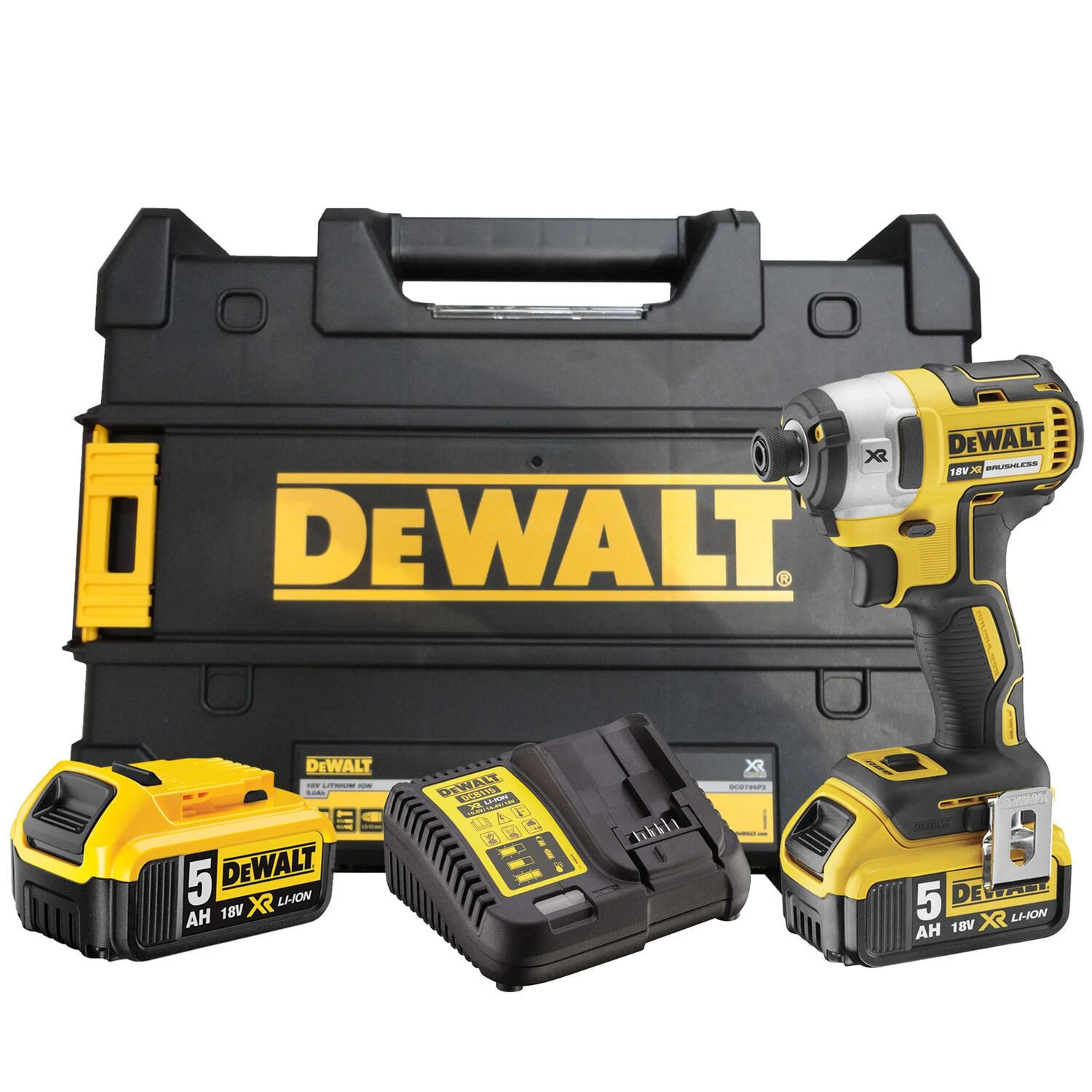 Dewalt Smūginis suktuvas DCF887P2, 18 V (2 x 5Ah) Li-ion XR, bešepetėlinis