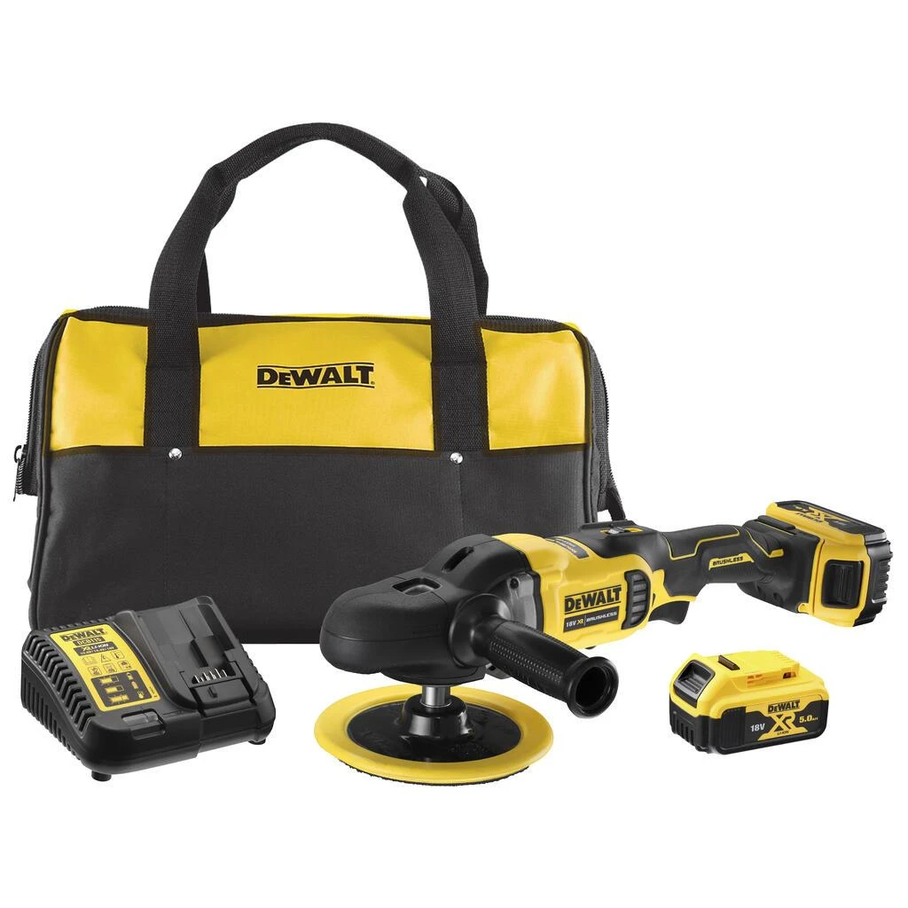 Poliruoklis DeWalt DCM849P2-QW; 18 V; 2x5,0 Ah akum.