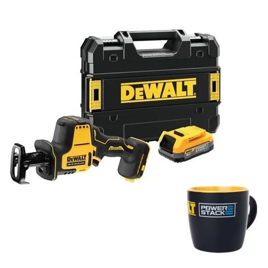 DEWALT tiesinis pjūklas 18V 1x1,7Ah POWERSTACK DCS369E1T