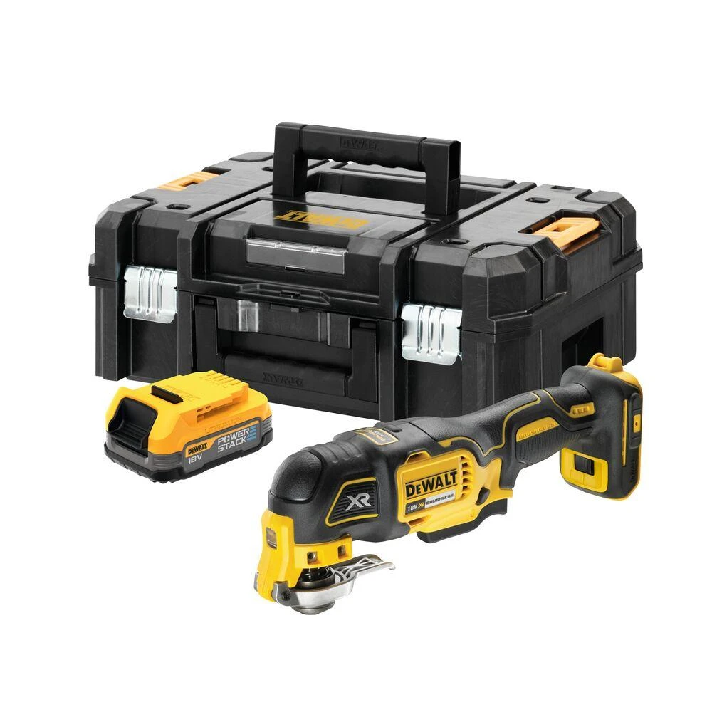 DeWalt daugiafunkcinis įrankis su lagaminu ir akumuliatoriumi