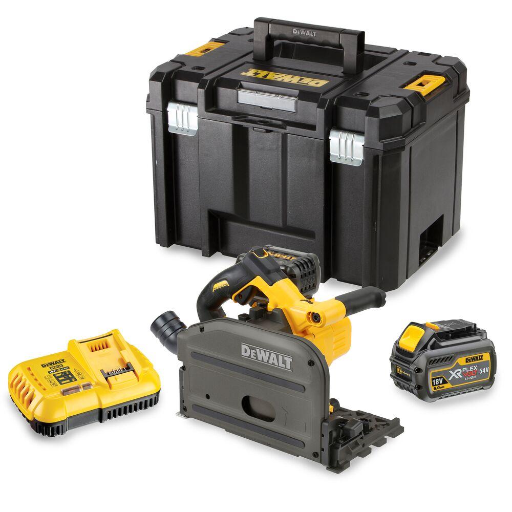 DEWALT FLEXVOLT diskinis pjūklas – GROTUVĖS KIŠTUKAS 54V 2x6.0Ah DCS520T2