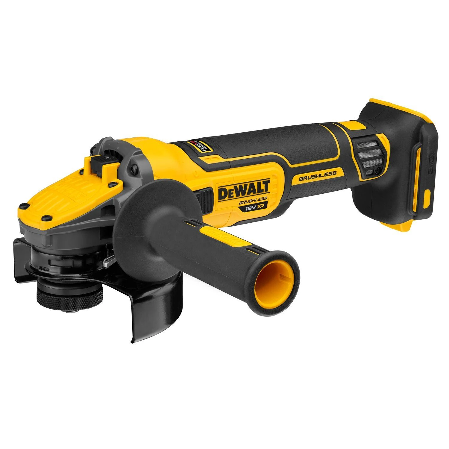 Dewalt DCG409VSNT kampinis šlifuoklis iš šono