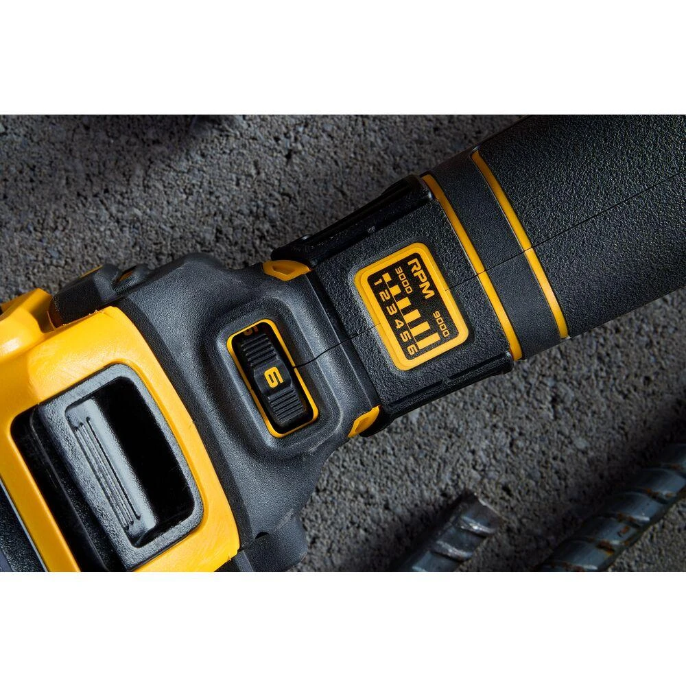 Dewalt kampinis šlifuoklis DCG409VSNT 125 mm 18V Li-Ion XR FELXVOLT T-STAK lagaminas, sūkių reguliavimas, be akumuliatoriaus ir kroviklio