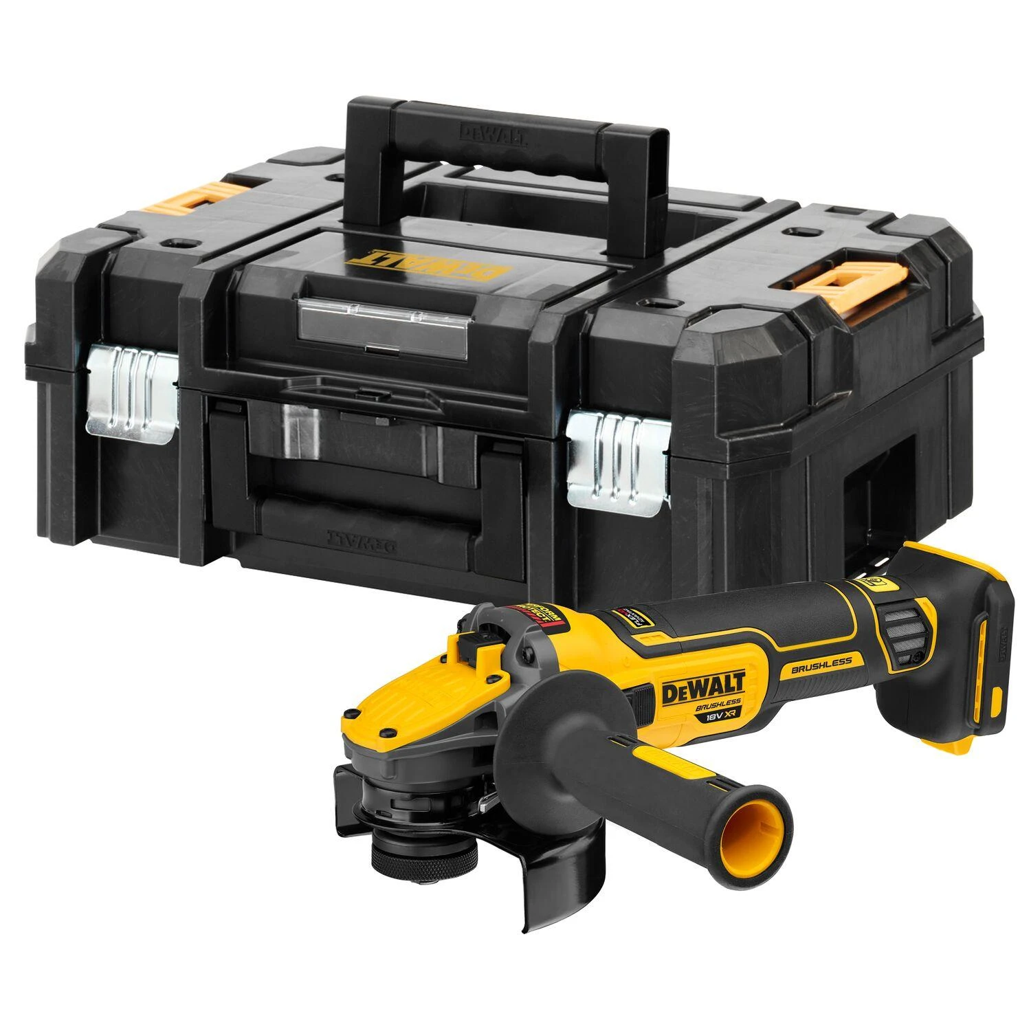 Dewalt kampinis šlifuoklis DCG409VSNT su T-STAK lagaminu