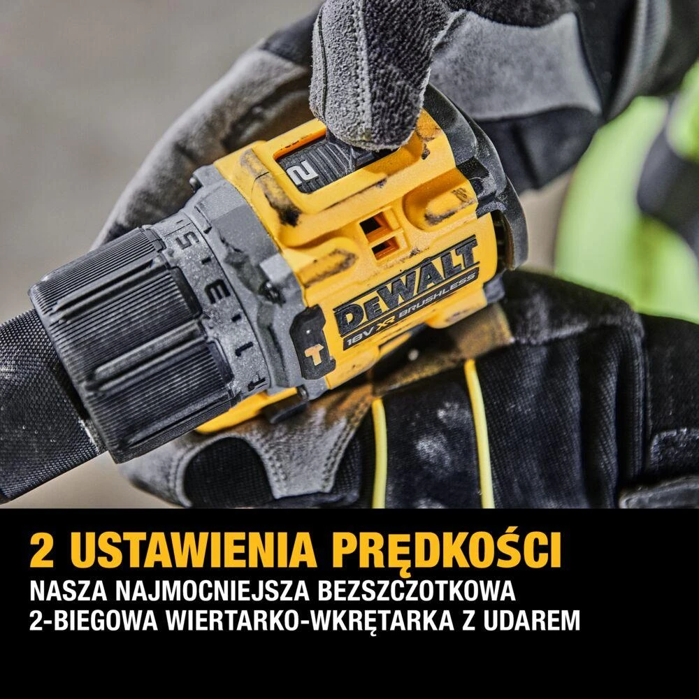 Smūginis gręžtuvas-suktuvas DeWalt DCD805E2T-QW; 18 V; 2x1,7 Ah akum.