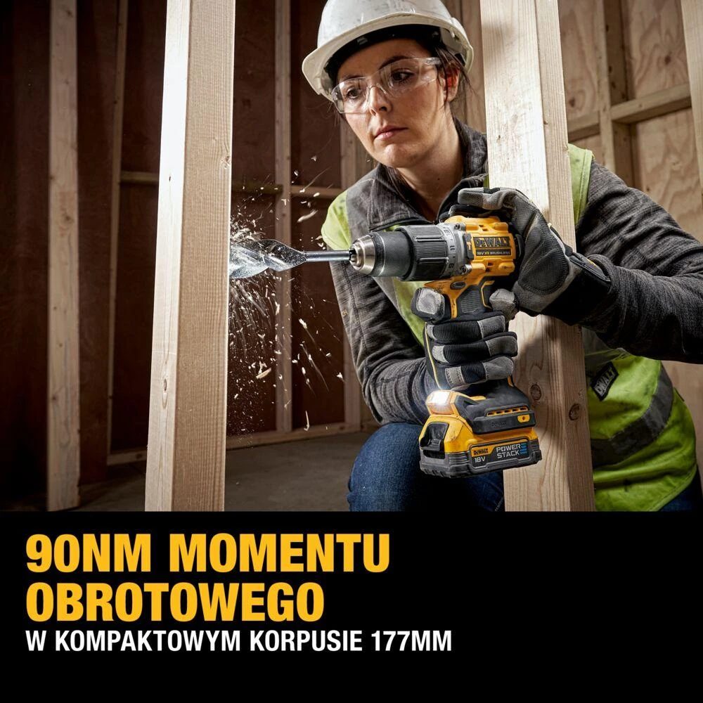 Smūginis gręžtuvas-suktuvas DeWalt DCD805E2T-QW; 18 V; 2x1,7 Ah akum.
