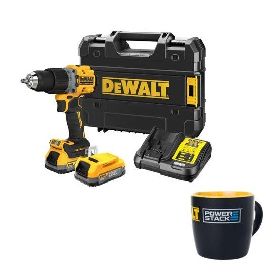Smūginis gręžtuvas-suktuvas DeWalt DCD805E2T-QW; 18 V; 2x1,7 Ah akum.