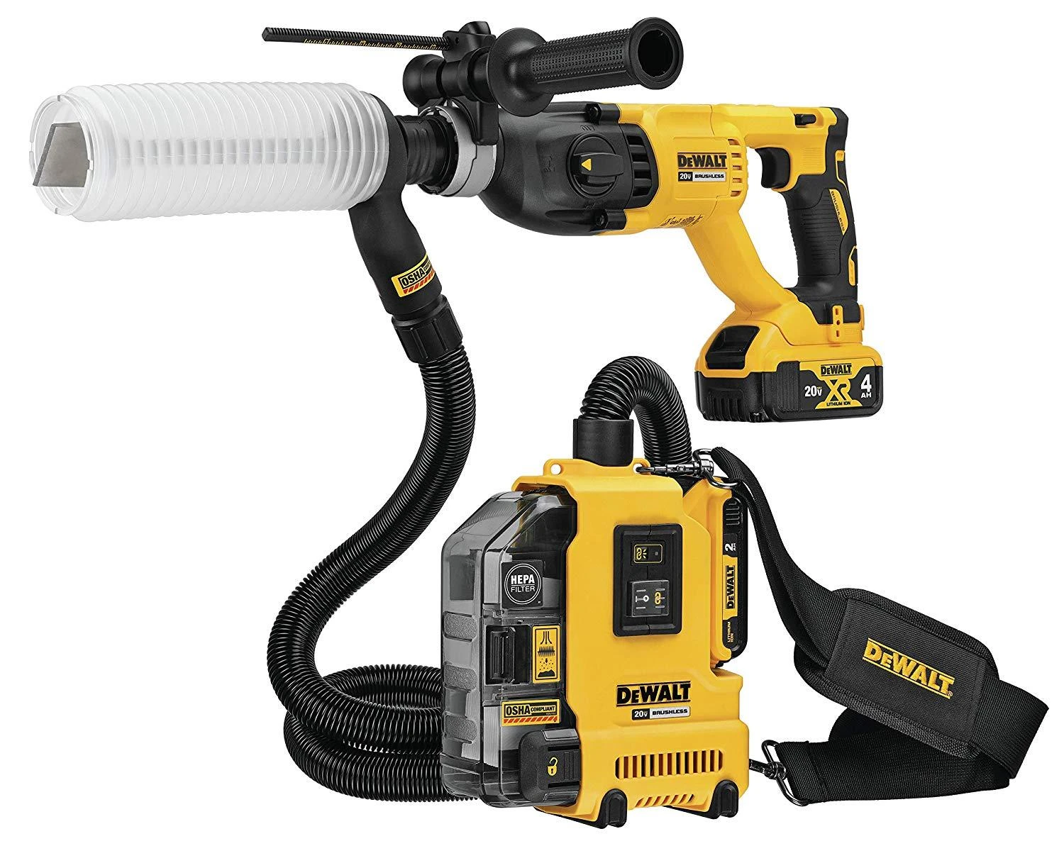 Dulkių surinkimo sistema DeWalt DWH161N-XJ; 18 V; (be akumuliatoriaus ir pakrovėjo)