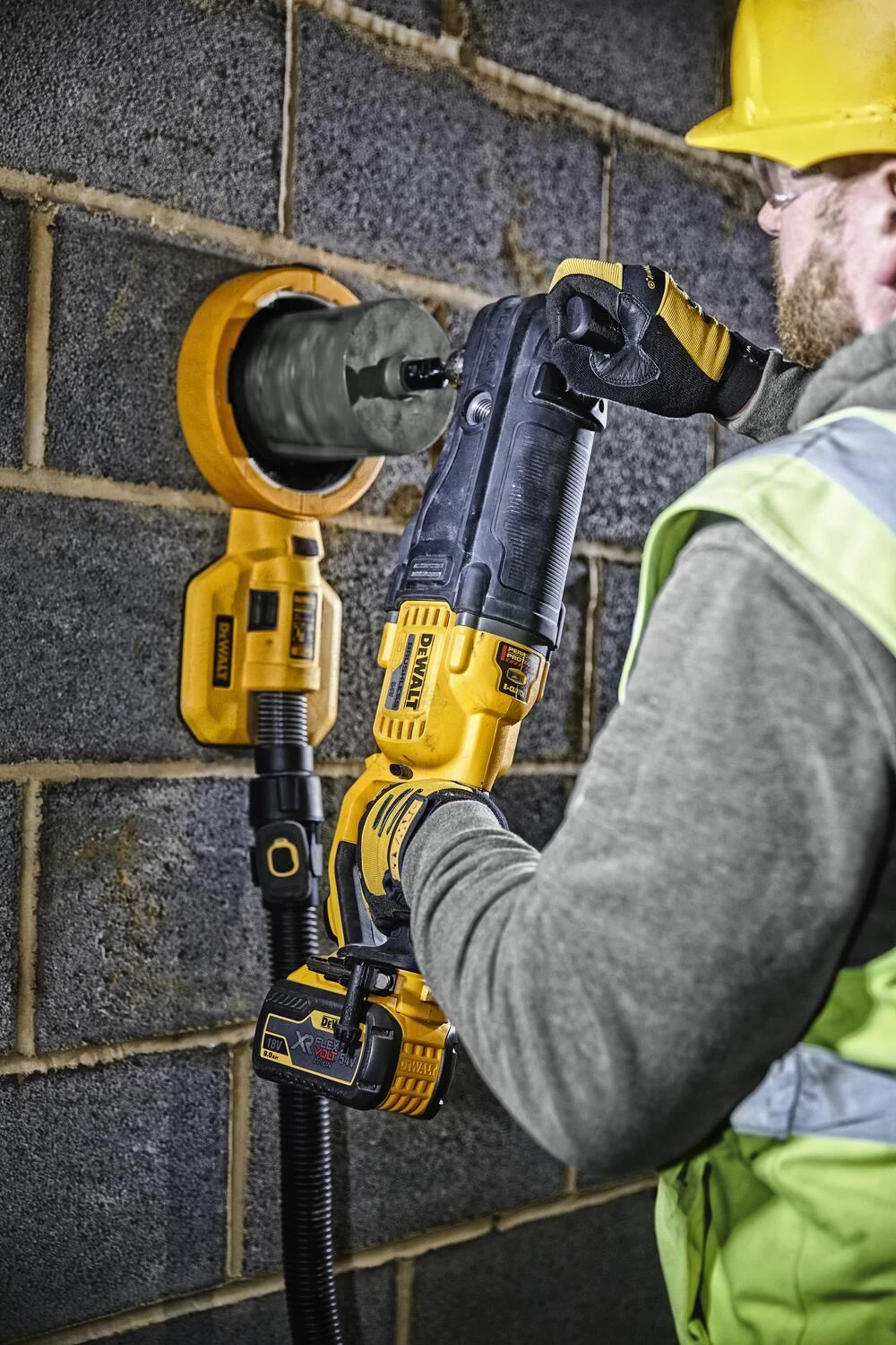 Kampinis gręžtuvas DeWalt DCD470N-XJ; 54 V (be akumuliatoriaus ir pakrovėjo)