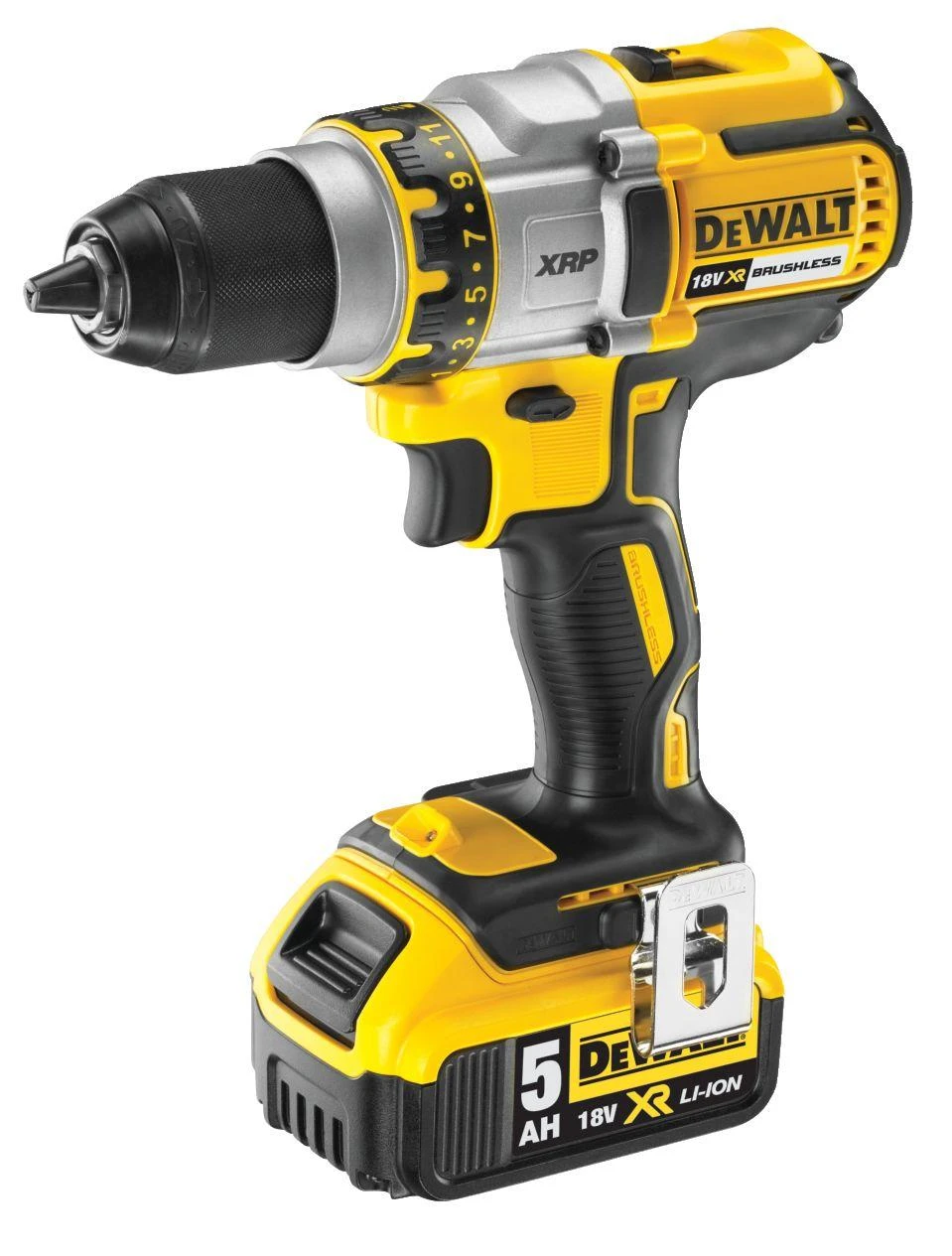 Akumuliatorinis gręžtuvas DeWalt 18V su 5Ah baterija