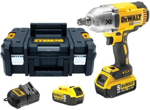 DeWalt smūginis veržliasukis su lagaminu ir 5.0Ah akumuliatoriumi