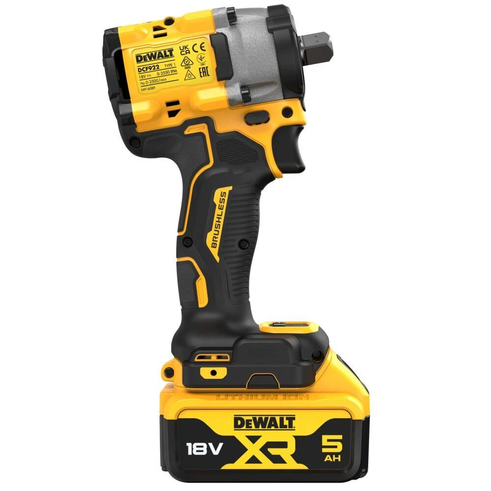 Dewalt smūginis veržliasukis DCF922P2T 1/2",18V, 406Nm, 2x5,0Ah TSTAK