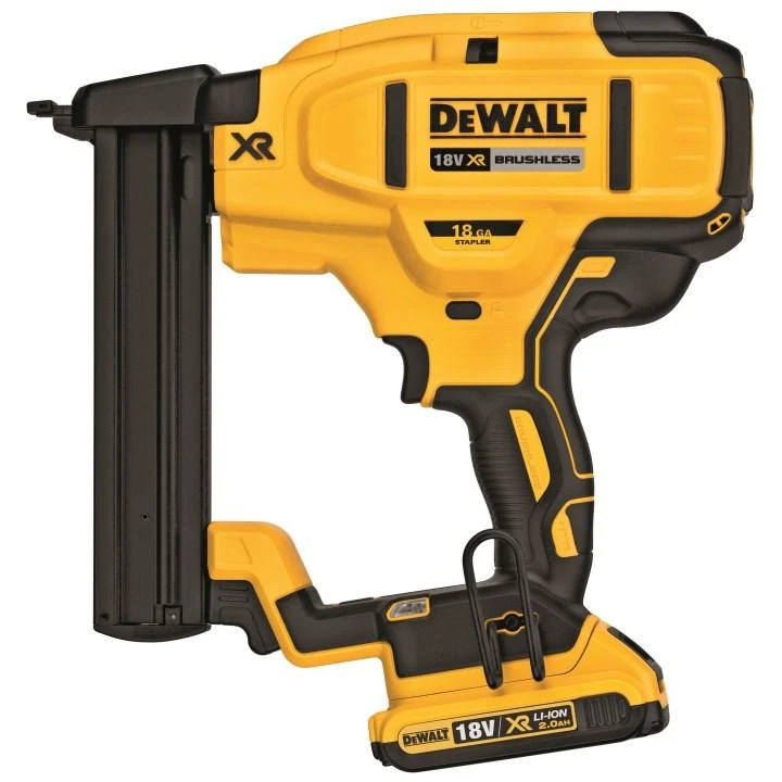 Akumuliatorinis DeWalt kabių pistoletas 18V su dėtuve