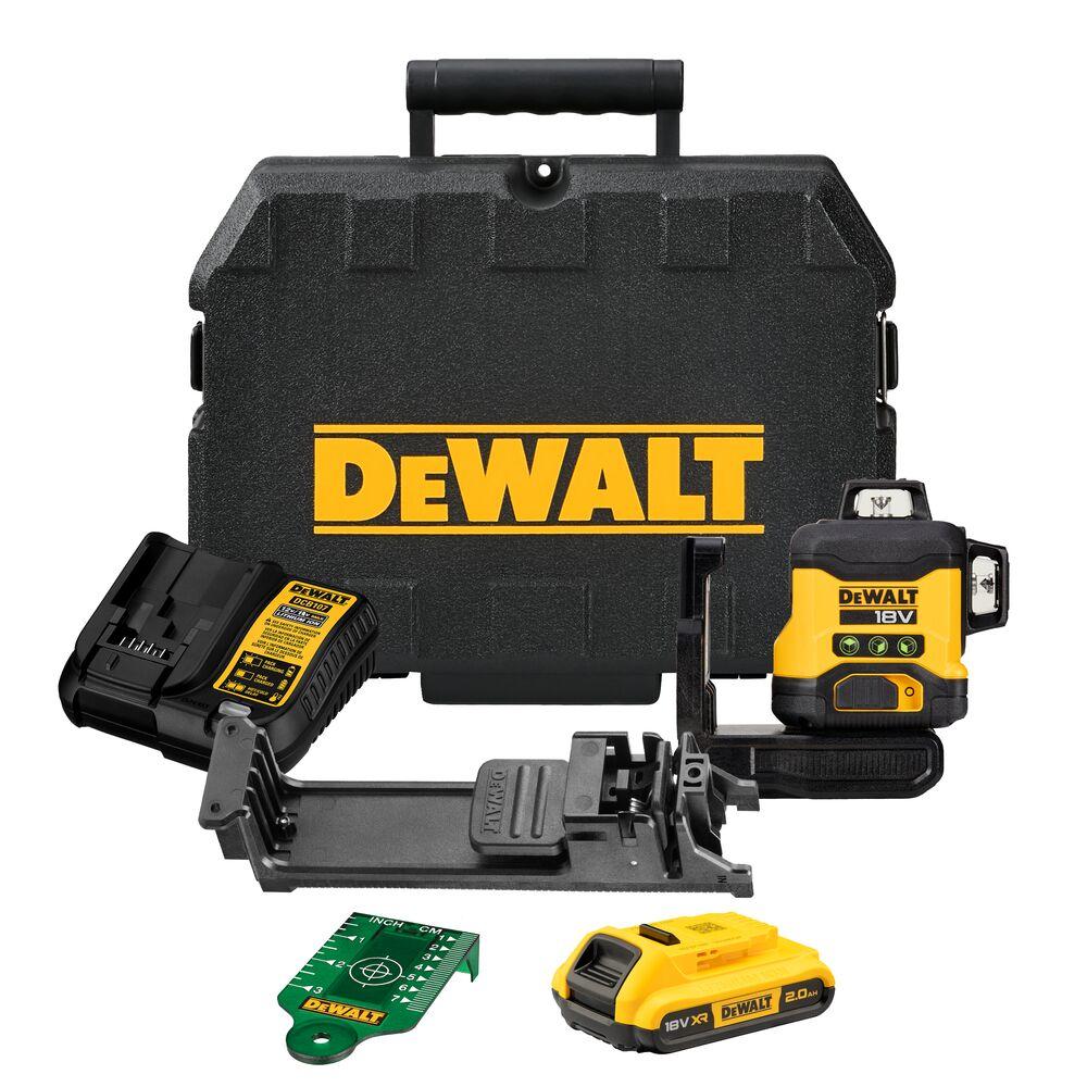 Kryžminis lazerinis nivelyras DeWalt DCLE34031D1-QW; 18 V; 1x2,0 Ah akum.