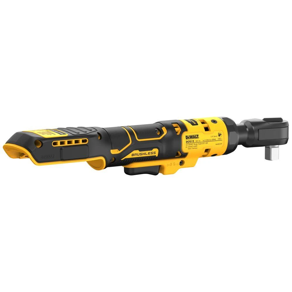 DeWalt akumuliatorinė terkšlė 18V, šoninis vaizdas
