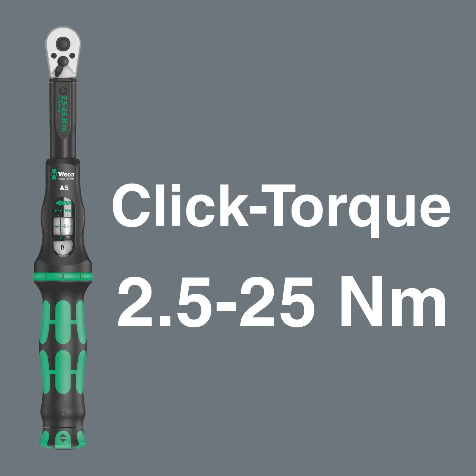 Dinamometrinis raktas Wera Click-Torque A 5; 1/4''; 2,5-25 Nm