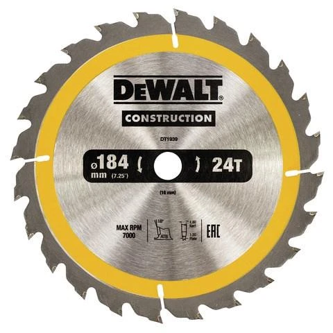 DEWALT PIŁA TARCZ.184x16mmx24z