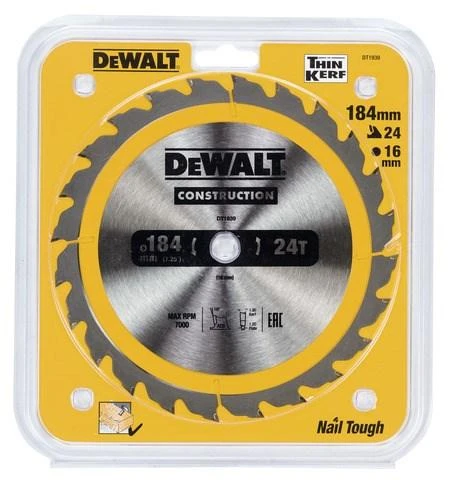 DEWALT PIŁA TARCZ.184x16mmx24z