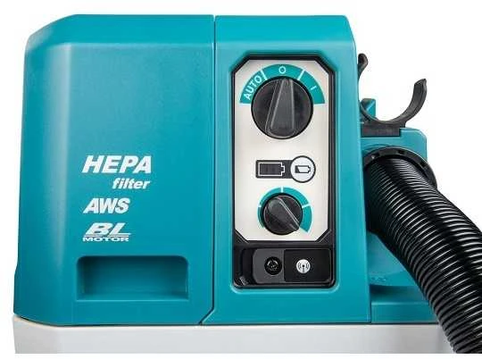 Makita VC013GLZ Akumuliatorinis dulkių siurblys 40V XGT, 7,5L, AWS, komplektuojama be akumuliatorių ir kroviklio!