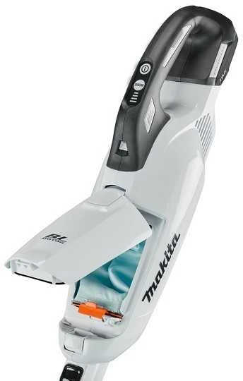 belaidis dulkių siurblys vertikalus 18V, balta, Makita [DCL285FZW] Li-Ion, LXT