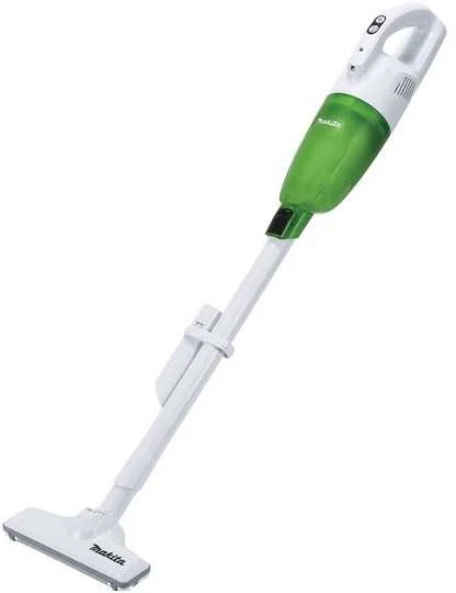 12V max baltas/žalias vertikaliai veikiantis dulkių siurblys, Makita [CL117FDX5] su įmontuota 2.0Ah baterija