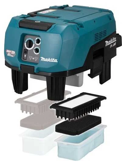 Sauso-drėgno valymo siurblys Makita VC006GMZ01; 2x40 V (be akumuliatoriaus ir pakrovėjo)