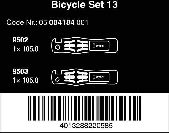 2 dalių dviračio padangų montavimo įrankių rinkinys WERA Bicycle Set 13
