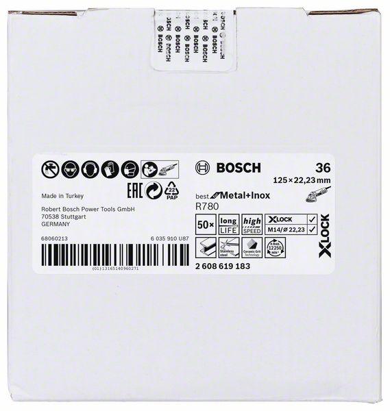 Bosch X-LOCK šlifavimo diskai Best Metal Inox 125 K60