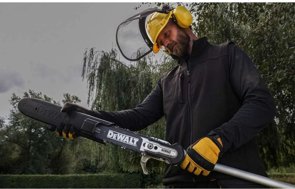 Grandininis pjūklas Aukštapjovė DeWalt DCMPS635N; 54 V; 25 cm juosta; (be akumuliatoriaus ir pakrovėjo)