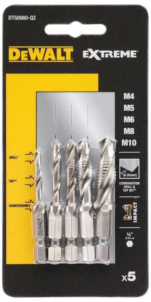 Grąžtas metalui DeWalt DT50060-QZ; 1/4''; 5 vnt.