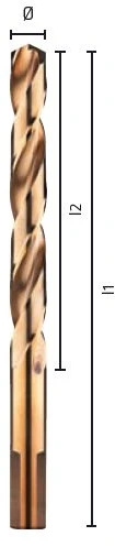 Grąžtas Wiertło Alpen Alpen Cassette HSS Cobalt Jobber Drill Bits KP 25, 1-13x0.5