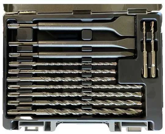 Grąžtas 12 grąžtų ir kaltų rinkinys betonui SDS+, F4 Forte, KIT-12, Alpen [0000500112100]