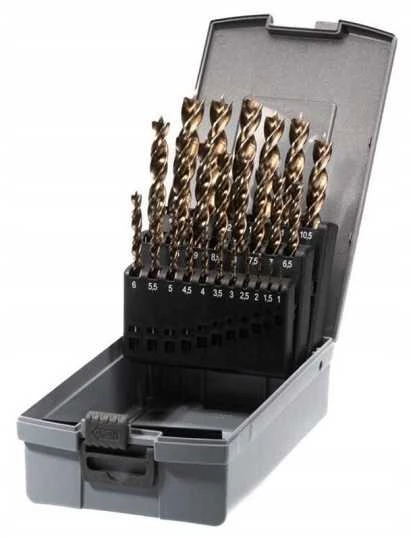 Grąžtas rinkinys: 25 vnt HSS grąžtai medienai 1-13mm, Timber Twist KP 25 + grimzlė 16,5mm, Alpen [0067100026100]